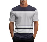 Générique Hauts Homme Manches Courtes Tee-Shirt Mode Décontracté Tshirt Été Col Rond Tee Shirt Extensible Léger T-Shirts Confortable Teeshirt Quotidien Mes Commandes Passées Gris 3XL