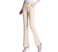 Générique Havalix Women's Pants, Perfect Drape High Rise Pull-on Stretch Pants Breathable Women's Modern Stretch Pant (Apricot,S)