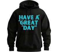 Générique Have A Great Day Skeleton Middle Finger Hoodie with Pockets, 2026 New Halloween Skeleton Hoodie Pullover Sweat Shirt for Women Men (Black+Blue,3TG)