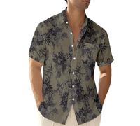 Générique Hawaïen Chemise De Plage Homme Tropicale À Manches Courtes Boutonnée Coupe Régulière Léger Respirant Chemise Homme Style Médiéval Rétro Costume Vikings Pirate