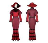 Générique Hbpc hazbin Hotel anime Character costume avec chapeau femmes personnages d'anime Charlie moninster Redman robe uniforme adulte costume complet Halloween Rave party (dark red, XXXL)