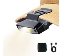 Générique Head Light | Rechargeable Adjustable Flashlight | Clip On Headlamp for Hats | for Running Jogging Walking Hiking Climbing Camping Fishing Cycling