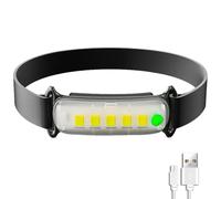 Générique Head Torch - Head Torch Rechargeable, Heads Lights For Forehead, Usb Rechargeable Strong Light Headlight | 3 Levels Adjustable Led Night For Riding, Fishing, Running, Night, Outdoor