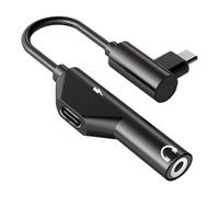 Générique Headphone Adapter USB C - TPE Aluminum Alloy 115mm | USB C to 3.5mm Aux Headphones Jack Adapter, Audio Converter Cable | Function Charging Calling Music Control Compatible
