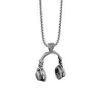 Générique Headphone Necklace - Earphone Holder Necklace for Style Storage Use | Stainless Steel Chain with Adjustable Fit, Decorative Pendant Accessory for Music Lovers Daily Wear Cable Management