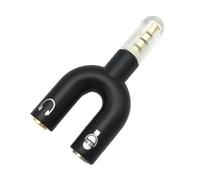 Générique Headphone Splitter ABS 5.5x3.1x1cm U Type | High Fidelity 3.5mm Audio Splitter Adapter, Headphone Jack Converter for Laptop PC Phone Tablet Sharing Music Movies | Audio Sharing