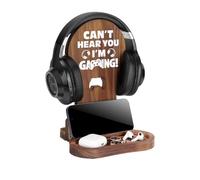 Générique Headphone Stand - Wooden Headset Holder | Storage Base Pen Holder