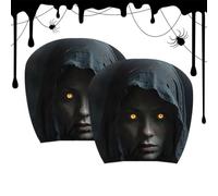 Générique Headrest Covers 2PCS Universal Spooky Face Printed Seat Cover