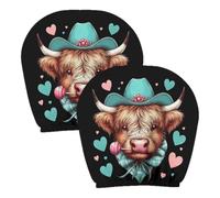 Générique Headrest Covers Cars - Polyester Highland Cow Seat Protector Pair