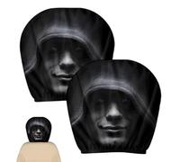 Générique Headrest Covers for Cars - 2 Pieces Horror Pattern Reusable Protector, Car Headrest Protector, Automotive Truck SUV Daily Commuting Long Driving Road Trip