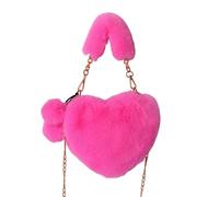 Générique Heart Bag - Plush Handheld Heart Shaped Bag, Shaped Shoulder | Plush, Soft Large Capacity Shoulder Bags For Women Females Ladies Students