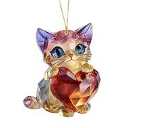 Générique Heart Keychain Charms - Valentine’s Day Accessories for Kids and Couples | Cute 2D Animal Ornaments with Colourful Designs, Easy Attachment & Collectible Style for Backpack, Purse, Keyring