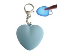 Générique Heart Keychain - Purse Decor Lamp for Safety| Abs Build with Touch Sensor, Usb Charging Portable Led for Women, Men, Camping, Nurse, Runners, Work, Halloween and Backpack