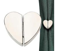 Générique Heart-Shaped Drapery Buckle Magnets for Closure, Decorative Double-Sided Magnetic Tablecloth Clips, Removable Curtain Fasteners to Prevent Light Leaks, Indoor Outdoor Use
