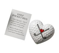Générique Heart Shaped Golf Ball Decor with Inspirational Card | Heart Shaped Golf Pockets Hug Gift, Sympathy & Encouragement Present for Men & Women