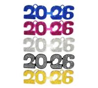 Générique Heart Sunglasses- 7.87 Inches New Year Eyeglasses | Candy Color Heart Glasses |Lightweight PC Electroplated Glitter Design For Women Kids Family Guests Enhancing Fun Atmosphere At Parties