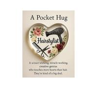 Générique Heart Token - Inspirational Pocket Card for Seasonal Gifting | Clear 2d Christmas Hug with Artistic Style & Decorative Accent for Hairdressers, Holiday Homes and Office Displays