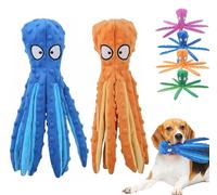 Générique Heartful Pets Octopus, Octopus Dog Toy, Squeaky Crinkle Dog Toys, Whiskerspot No Stuffing Free Interactive Crinkle Squeaky Dogs Chew Toys, for Aggressive Chewers Play (Blue + Orange)