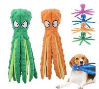 Générique Heartful Pets Octopus, Octopus Dog Toy, Squeaky Crinkle Dog Toys, Whiskerspot No Stuffing Free Interactive Crinkle Squeaky Dogs Chew Toys, for Aggressive Chewers Play (Orange + Green)
