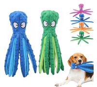 Générique Heartful Pets Octopus, Octopus Dog Toy, Squeaky Crinkle Dog Toys, Whiskerspot No Stuffing Free Interactive Crinkle Squeaky Dogs Chew Toys, for Aggressive Chewers Play (Blue + Green)