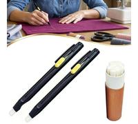 Générique Heat Erasable Fabric Marker for Sewing, Embroidery, Quilting, Multi-Function Invisible Vanishing Fabric Markers with Refills, for Tailors Clothing Crafting (White)