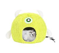 Générique Heated Cat Bed, Warming Cat Bed with Adjustable Temperature and Timer, USB Plug-in Cozy Pet Nest, Small Pets Up to 7.5kg, Ideal for Winter, Indoor Use, Lounging, Sleeping, Napping