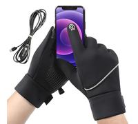 Générique Heated Gloves, USB Electric Gloves, Waterproof Winter Mittens, Touchscreen Thermal Handwear, Rechargeable Hand Warmers, Ideal for Outdoor Skiing, Running, and Mountaineering