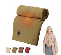 Générique Heated Shawl Wraps for Women, Portable Soft Zipper Electric Heated Blanket Wrap Shawl, with 3 Heating Levels (Green)