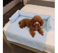 Générique Heatrelief Cooling Dog Bed,Waterproof Non Slip Dog Bed Cover Pet Blanket,Durable Machine Washable Cool Pad for Small to Large Pets Keeps Your Pet,Comfortable and Safe on Hot Days (Blue, M)