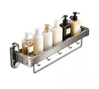 Générique Heavy Duty Bath Shelf, Wall Mounted Storage, No Drill Suction Rack with Vent System, ABS Bathroom Holder Tray, Modern Shower Organizer with Sleek Look, Bathroom Storage for Conditioner Use