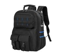 Générique Heavy Duty Tool Backpack - Hard Bottom Storage Organizer