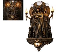 Générique Hecate Wall Lamp the Triple Goddess Illuminates Your Space, Retro Mystical Sculpture Wall Lamp, Unique Mythology Night Lights for Hallways,Bedrooms,Living Rooms Indoor Lights