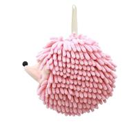 Générique Hedgehog Plush Hand Towel - Fuzzy Ball Towels, Quick Drying Loop Tool | Decorative Absorbent Pom Pòm Bathroom Linen, Soft Animal Character Kitchen Gadget for Hanging Hànd Dry Care