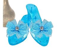 Générique Heels for Kids - Crystal Costume Accessories Sandals with Bow | Princess Play Dress Shoes | for Princess Dress Up Christmas Party Collection Pretend Play Use
