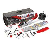 Générique Hélicoptère RC A280 P-51, Avion Modèle RC à Aile Fixe 3D/6G 2.4G 4CH Brushless, Envergure 560mm Avion en EPP pour Adultes (RTF)