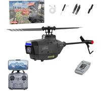 Générique Hélicoptère RC avec caméra 1080P pour Adultes, C127AI 4CH 2.4G Mono-Rotor sans balais avec Gyro 6-Axis Positionnement Optique - RTF,1 Battery