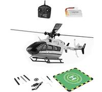 Générique Hélicoptère RC K160, modèle d'avion RC sans Barre à 4 hélices 2.4G 4CH pour débutants avec Manette des gaz réglable, Maintien de l'altitude et contrôle à Une Touche,1 Battery