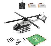 Générique Hélicoptère RC K160, modèle d'avion RC sans Barre à 4 hélices 2.4G 4CH pour débutants avec Manette des gaz réglable, Maintien de l'altitude et contrôle à Une Touche,2 Battery