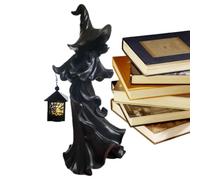 Générique Hell Messenger avec Lantern | Décoration de Sculpture en résine de sorcière Lanterne | Sculpture fantôme sans Visage Ghost | La décoration de Statues fantômes a Conduit Les Statues des sorc