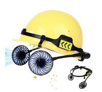 Générique Helmet Fan, Hard Hat Cooler, Adjustable 3-Speed Cooling Device, Built-In Night Light Compact, Helmet Coolers for Industrial, Outdoor, Construction, Warehouse, Agricultural Use, Black