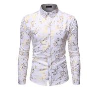 Générique Hemd Männer - Chemise Homme Chemise bronzante pour Hommes Chemise à sous-Couche à Manches Longues imprimée décontractée