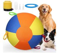 Générique Herding Ball for Dogs Large/Small, Giant Herding Ball for Dogs, Durable Tear-Resistant Inflatable Big Balls with Handle Cover & Pump for Play & Exercise Dog (M)