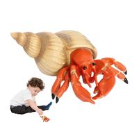 Générique Hermit Crab Figurine, Sea Animal World Figure, PVC Realistic Marine Crab Toy for Educational Purposes, Collectible Gift, Home Decor, Store Display, Restaurant Decoration, 3x6cm/5.5x11.8cm