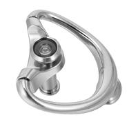 Générique Heurtoir de Porte D'entrée en Alliage de Zinc Brossé, Anneau Métallique Robuste, Sonnette Traditionnelle avec Œil de Chat, Résistant aux Intempéries, pour Porte Bois ou Métal,