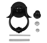 Générique Heurtoir de Porte en Alliage de Zinc, Finition Noire Mate, Modèle Européen Simple, Accessoire Solide pour Porte D'entrée, Kit de Remplacement Robuste, Fourniture pour Maison