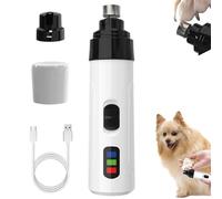 Générique Heusom Silent Groom Pro Nail Grinder, 2025 New Heusom Dog Nail Trimmer, USB Rechargeable Pet Paws Grooming Smoothing Tool for Dogs and Cats (1 Set)