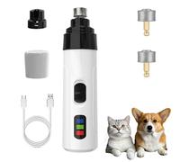 Générique Heusom Silent Groom Pro Nail Grinder for Dogs, 2025 Upgraded Dog Nail Trimmer, Rechargeable USB Charging Pet Fingernail Grinder for Dogs and Cats (1 Set+2 Grinding Head)