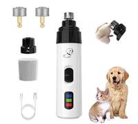 Générique Heusoms Silent Groom Pro Nail Grinder, 2025 New Heusoms Dog Nails Grinder, Rechargeable USB Charging Pet Nail Grinders, Ultra-Quiet Operation,with Replacement Grinding Heads (White,1*Pcs)