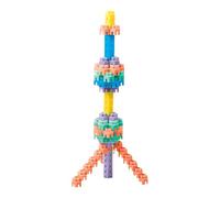 Générique Hexagon Connecting Blocks, Educational Toy Kit, Colorful Interlocking Shapes, Stem Learning Activity, Made from Quality Abs Material, 9.45x9.45x1.97in