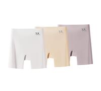 Générique High-Waist & Butt-Lifting Ice Silk Panties, 3-in-1 Panties Women's High-Waisted Ice Silk Tummy Control (Beige+White+Pink,3TG)